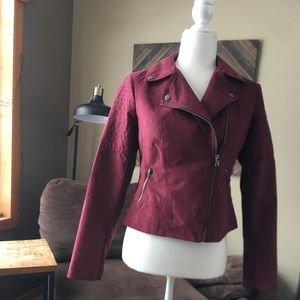 Dark Maroon moto jacket